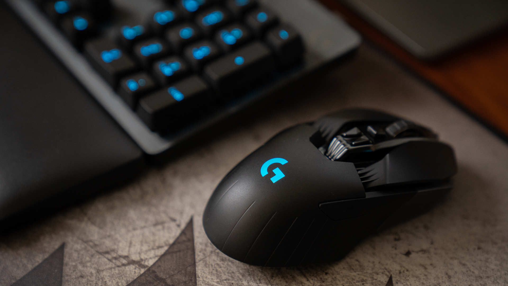 Hardware - mouse, teclado, teclado y mouse luz azul, RGB